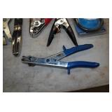 Assorted Specialty Tools - Rivet Gun, Clamps, Tin Snip