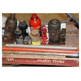 Assorted Jacks with Vintage Wagon
