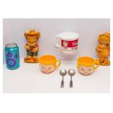 Campbell’s Soup Collectibles Lot – Chalkware Kids, Spoons & Vintage Dolly Dingle Mugs