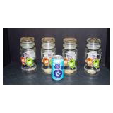 Set of 4 1984 Olympic M&M’s Glass Jars – Los Angeles Collectible Candy Containers