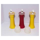 Vintage Tupperware Lot – Pack N Carry Lunch Carrier + Mustard & Ketchup Dispensers