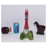 Set of 4 Vintage Avon Cologne Decanters – Figural Glass Collectibles