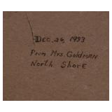 Set of 2 Vintage Native American Hand-Painted Oval Art Panels – Dated 1933