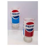 Pepsi-Cola Glassware Lot + Hallmark Pepsi Piggy Bank Collectibles