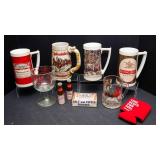 Budweiser Drinking Ware Lot – Mugs, Stein, Goblet & Salt & Pepper Set w/ Box