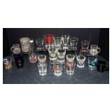 Large Assorted Shot Glass Collection – Travel Souvenirs, Novelty & Plain Styles