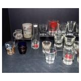 Large Assorted Shot Glass Collection – Travel Souvenirs, Novelty & Plain Styles