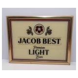 Jacob Best Premium Light Beer Wall Hanging Sign – 1984 Pabst Brewing Co Milwaukee WI