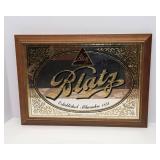 Vintage Blatz Beer Bar Mirror Sign – 20” x 14.5” Advertising Wall Decor