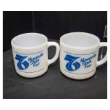Set of 4 Minnesota State Fair Milk Glass Mugs – 1976 & 1980 Souvenirs