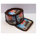 Hand-Crocheted Schmidt Beer Can Hat – Upcycled Vintage Barware Folk Art