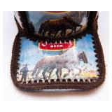 Hand-Crocheted Schmidt Beer Can Hat – Upcycled Vintage Barware Folk Art