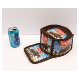 Hand-Crocheted Schmidt Beer Can Hat – Upcycled Vintage Barware Folk Art