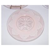 Set of 8 Pink Depression Glass Salad Plates – 2 Designs