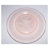 Set of 8 Pink Depression Glass Salad Plates – 2 Designs