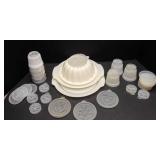 Vintage Tupperware Jel-N-Serve Jell-O Mold Set + 8 Individual Dessert Molds