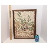 Hand-Embroidered Wall Art - 16" x 21"