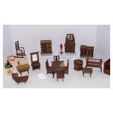 Vintage Miniature Dollhouse Furniture Lot – Assorted Pieces