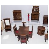 Vintage Miniature Dollhouse Furniture Lot – Assorted Pieces