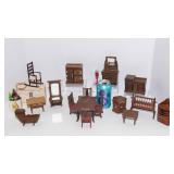 Vintage Miniature Dollhouse Furniture Lot – Assorted Pieces