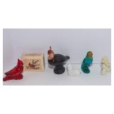 Set of 5 Vintage Avon Perfume Decanters – Figural Glass Bottles, 1 w/ Original Box