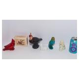 Set of 5 Vintage Avon Perfume Decanters – Figural Glass Bottles, 1 w/ Original Box