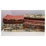 Large Lot Vintage Upholstery Fabric – Coordinated Pieces, Many ~27" x 25"