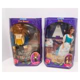 1991 Disney Beauty and the Beast Dolls – Belle & Beast w/ Boxes