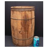 Vintage Wooden Nail Keg Barrel – 18.5”T
