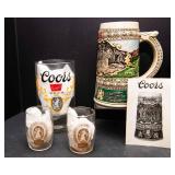 Assorted Coors Beer Glassware Lot – Vintage Barware Collection