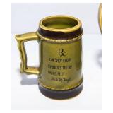 Matching Funny Beer Poem Set – Shot Glass, Ashtray & Coin Bank