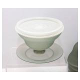 Vintage Tupperware Grey Parfait Dessert Cups - Set of 6 and Set of 8 Lidded Cups (14 Total)