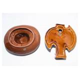 1950s Ceramic Ashtray Set – Native Figure & Cowboy Hat Ashtray