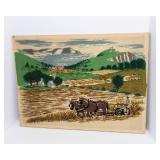 Vintage Embroidered Artwork - 24" x 18"