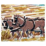 Vintage Embroidered Artwork - 24" x 18"