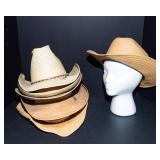 Set of 6 Straw Hats – Assorted Styles