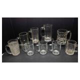 Assorted Glass Mug Lot – Variety of Styles & Designs