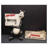 Vintage Hamm’s Beer Bear Perpetual Calendar Sign