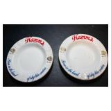 Set of 2 Vintage Hamm’s Beer Ashtrays
