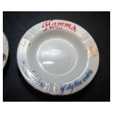Set of 2 Vintage Hamm’s Beer Ashtrays