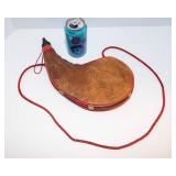 Vintage Leather-Wrapped Flask