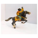 Set of 2 Vintage Marx Wind-Up Cowboy Horse Tin Toys – Moving Lasso Action