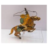 Set of 2 Vintage Marx Wind-Up Cowboy Horse Tin Toys – Moving Lasso Action