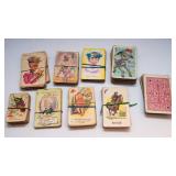 Vintage Card Game Lot – Old Maid Decks, Alphabet Cards, Trivia & More