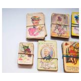 Vintage Card Game Lot – Old Maid Decks, Alphabet Cards, Trivia & More