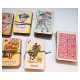 Vintage Card Game Lot – Old Maid Decks, Alphabet Cards, Trivia & More