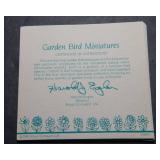 Set of 15 Bird Miniatures – 1983 Royal Cornwall Bisque Porcelain + Plastic Birds