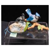 Set of 15 Bird Miniatures – 1983 Royal Cornwall Bisque Porcelain + Plastic Birds