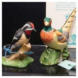 Set of 15 Bird Miniatures – 1983 Royal Cornwall Bisque Porcelain + Plastic Birds