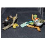 Set of 15 Bird Miniatures – 1983 Royal Cornwall Bisque Porcelain + Plastic Birds